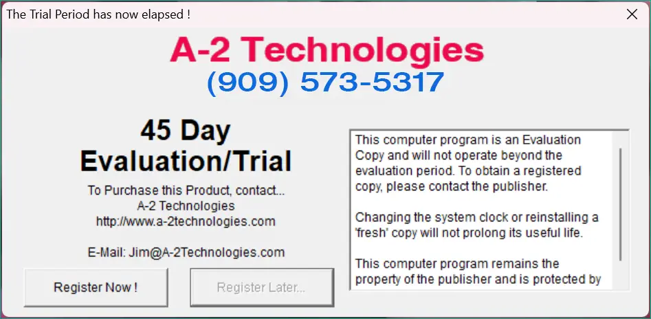 A-2 Technologies Registration