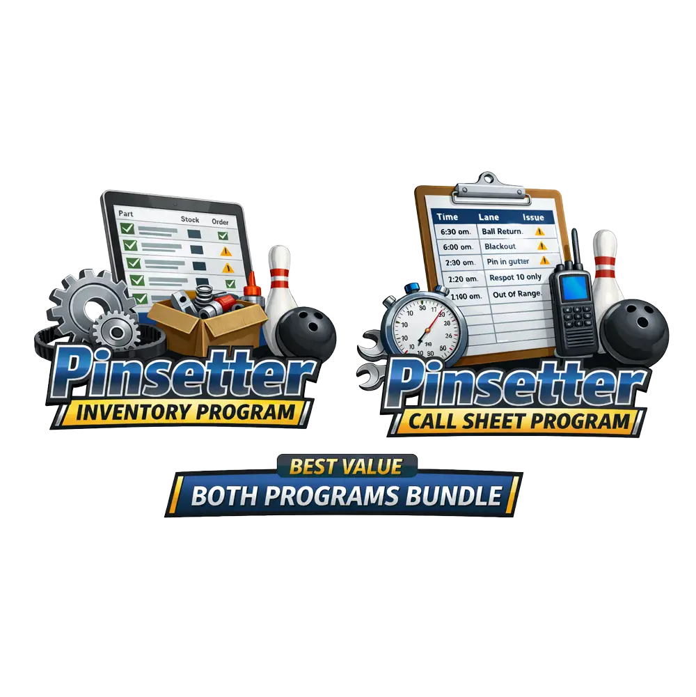 A-2 Technologies Pinsetter Inventory and Call Sheet Combo Software Apps